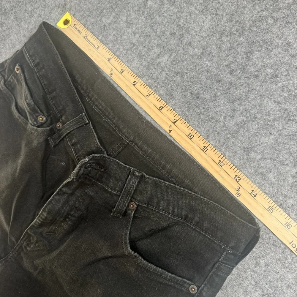 Levi's 511 Slim Denim Shorts W32 Black Frayed Raw Hem Distressed